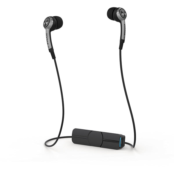 IFrogz SOUND Hub 'Plugz' Kabellose Ohrhörer – Schwarz/Weiß, Mit Sportflügeln, Bis Zu 9 M Reichweite
