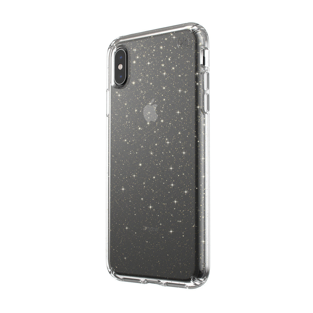 Speck - Presidio Clear + Glitter for iPhone XS Max - Gold