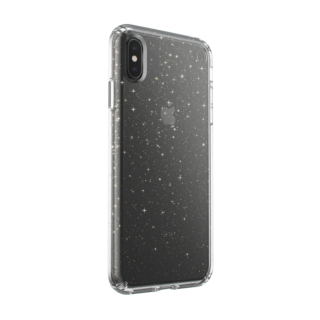 Speck - Presidio Clear + Glitter for iPhone XS Max - Gold