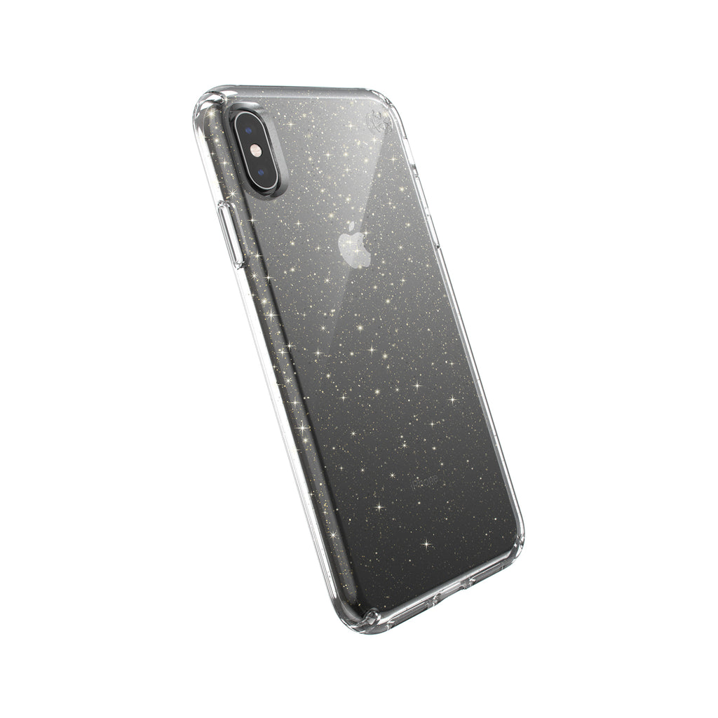 Speck - Presidio Clear + Glitter for iPhone XS Max - Gold