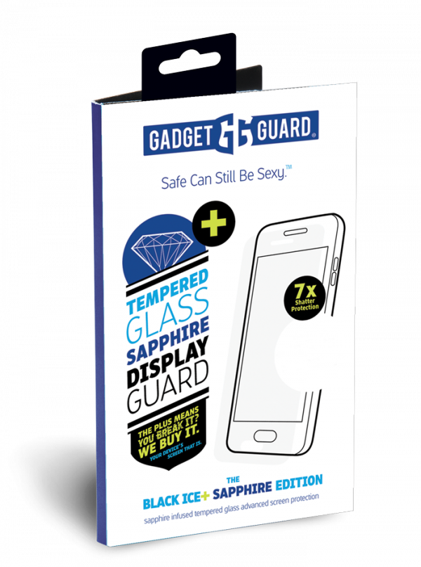 Gadget Guard - Black Ice + (Insured) Sapphire Tempered Glass Screen Protector for iPhone X