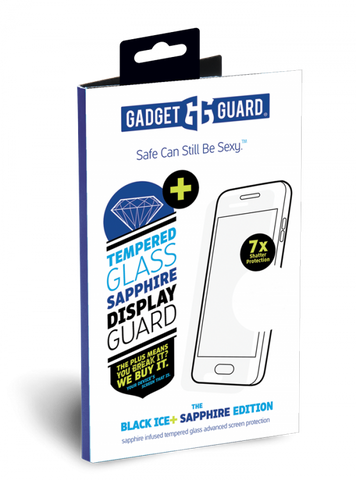Gadget Guard - Black Ice + (Insured) Sapphire Tempered Glass Screen Protector for iPhone X