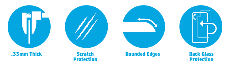 Gadget Guard - Black Ice Back Tempered Glass for iPhone X