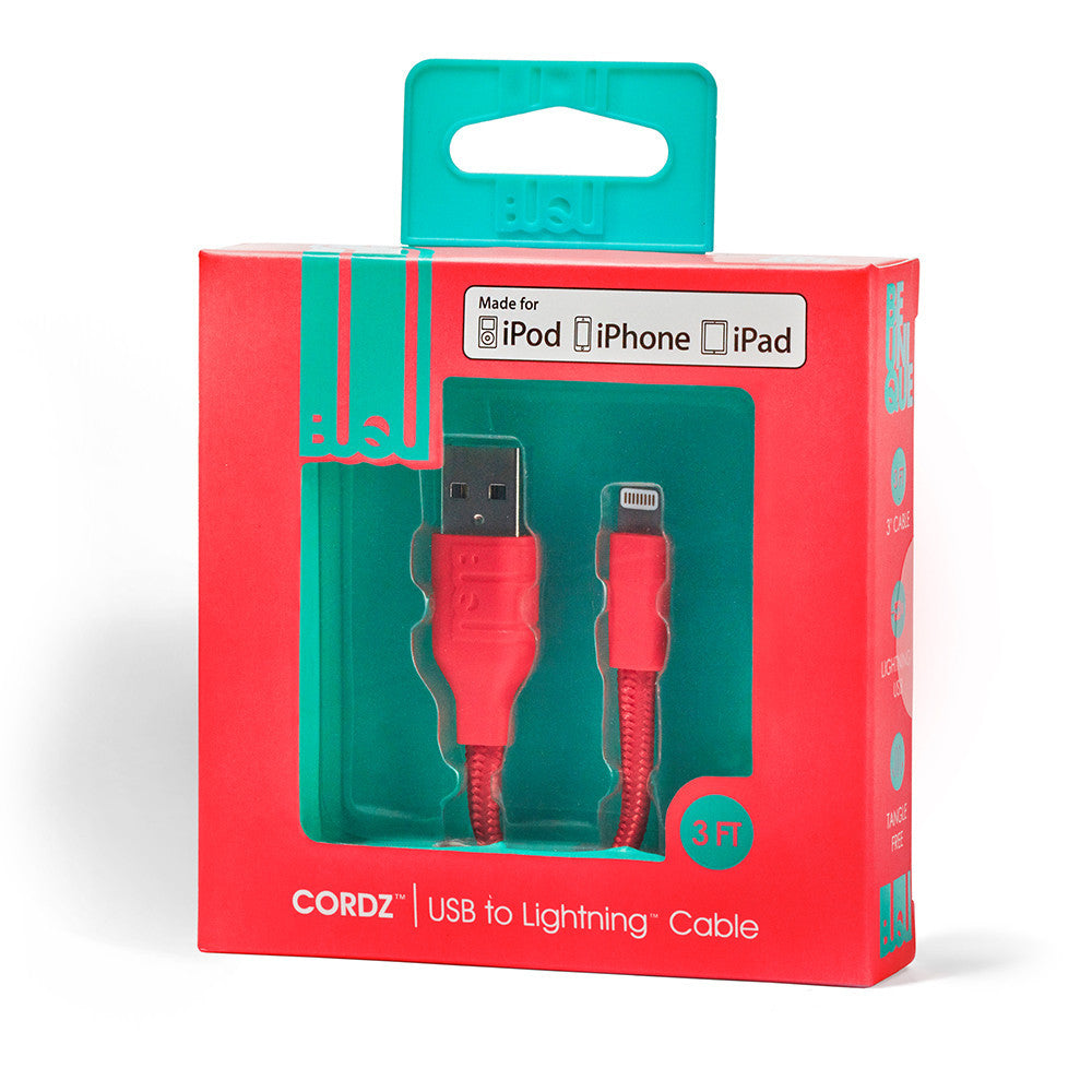 BUQU - Cordz 3'', 6'', 10'' Foot Lightning USB Cable