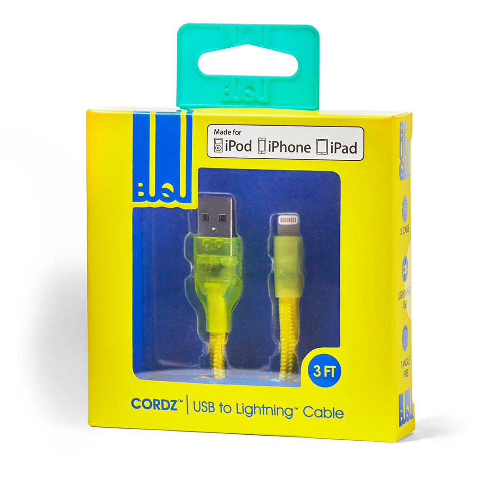 BUQU - Cordz 3'', 6'', 10'' Foot Lightning USB Cable