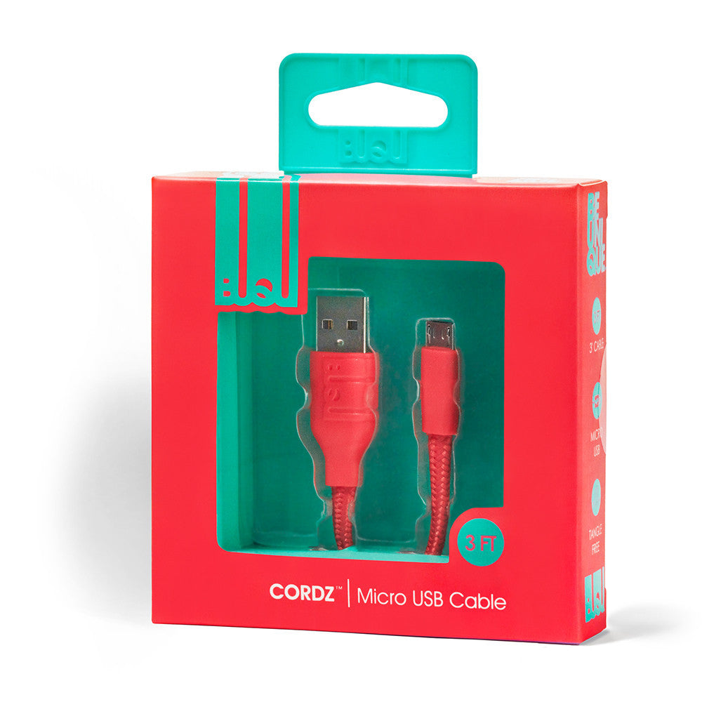 BUQU - Cordz 3'', 6'', 10'' Foot Micro USB Cable