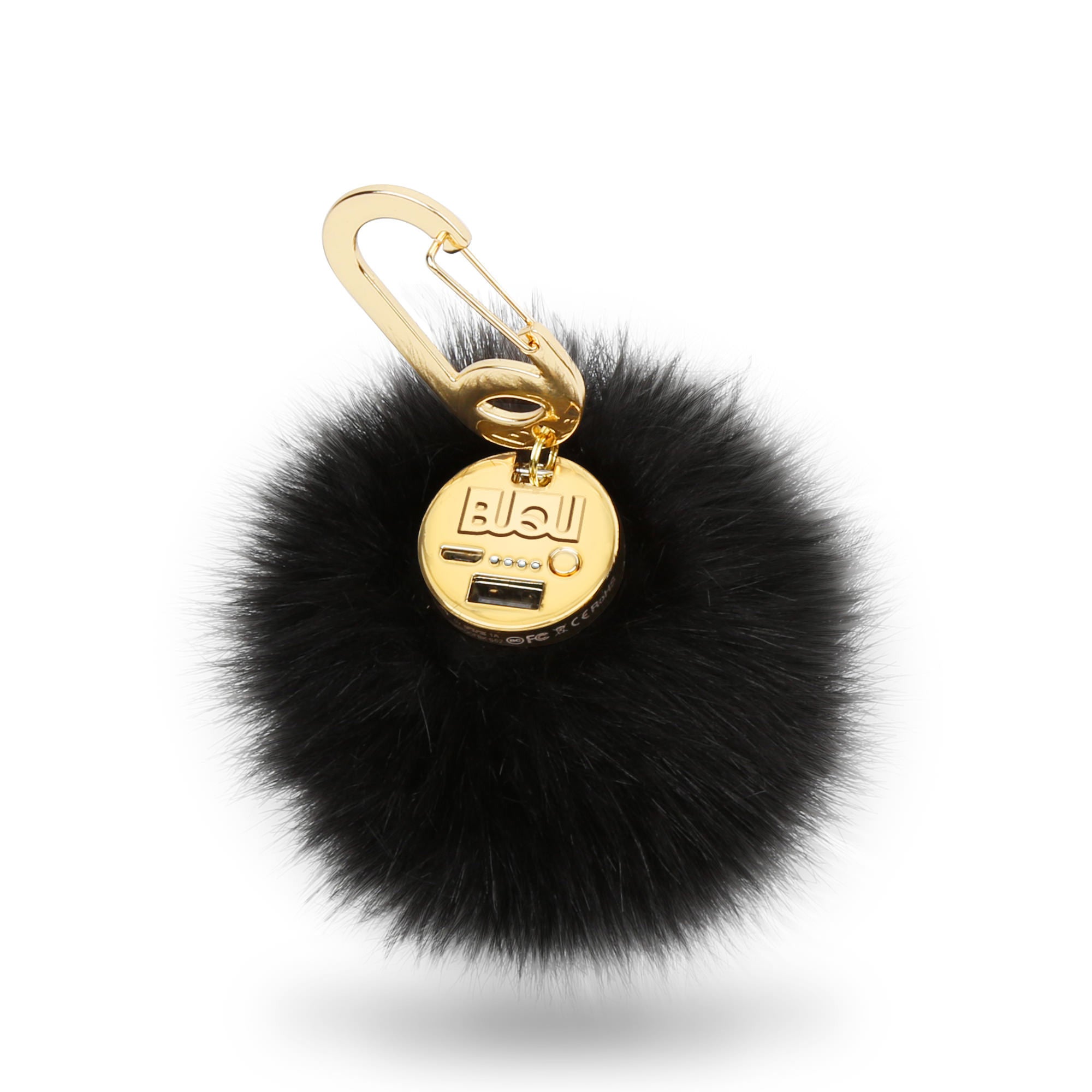 pom gear power bank BUQU - POWER POOF- Purse Charm 2,500 mAh Power Bank