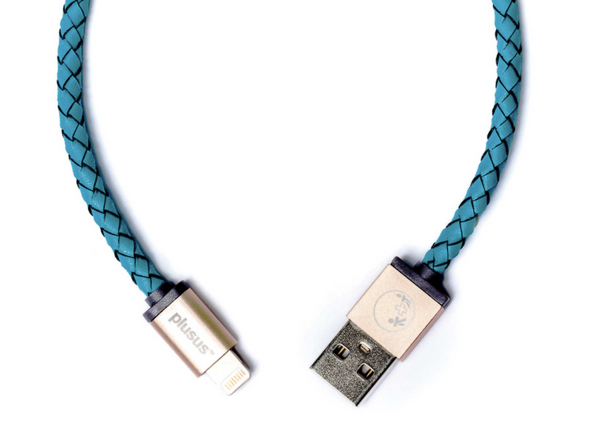 PlusUs - LIFESTAR Handcrafted Leather Braided Lighting Cable - PhoneSmart