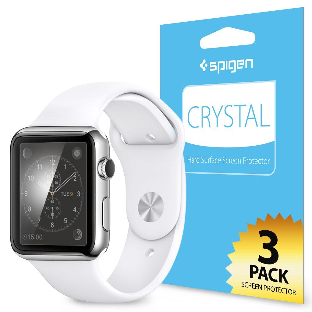 Spigen - Apple Watch 38mm Crystal Hard Surface Screen Protector 3 Pack