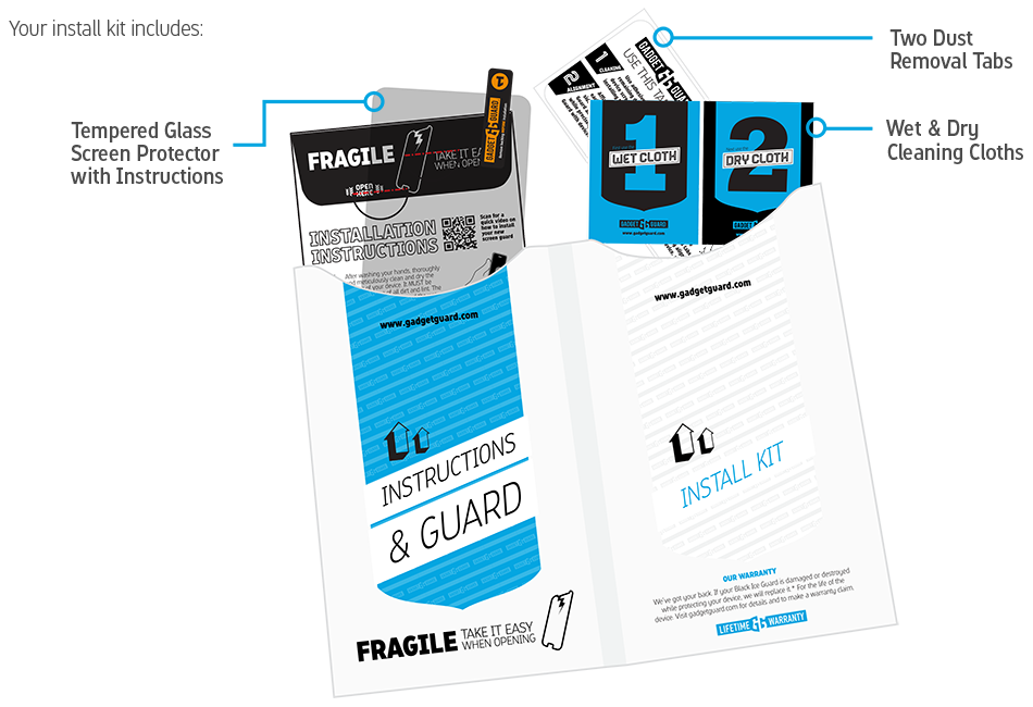 Gadget Guard - Black Ice Tempered Glass Screen Protector for iPhone 8 Plus / 7 Plus