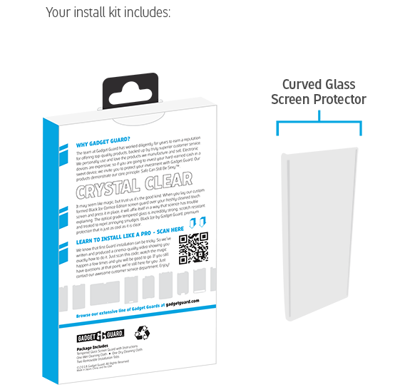 Gadget Guard - Black Ice Cornice (Curved) Tempered Glass for iPhone X