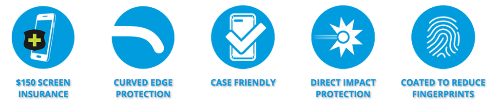 Gadget Guard - Black Ice + (Insured) Cornice Tempered Glass Screen Protector for iPhone X