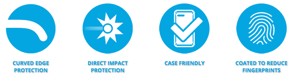 Gadget Guard - Black Ice Cornice (Curved) Tempered Glass for iPhone X