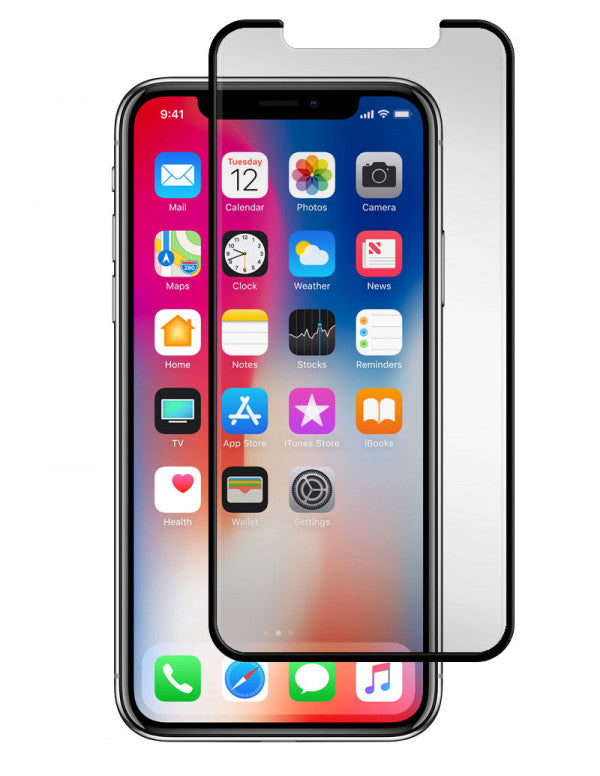 Gadget Guard - Black Ice + (Insured) Cornice Tempered Glass Screen Protector for iPhone X