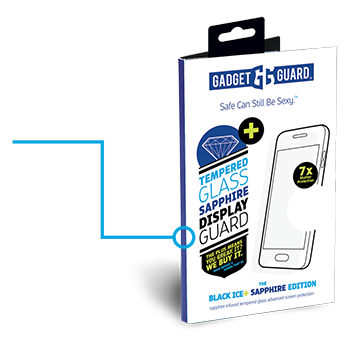 Gadget Guard - Black Ice + (Insured) Sapphire Tempered Glass Screen Protector for iPhone X